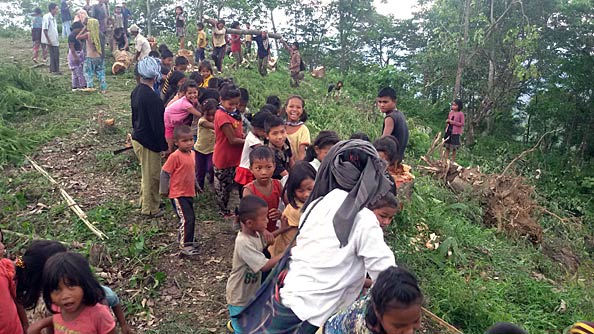 Pulling them down the hill